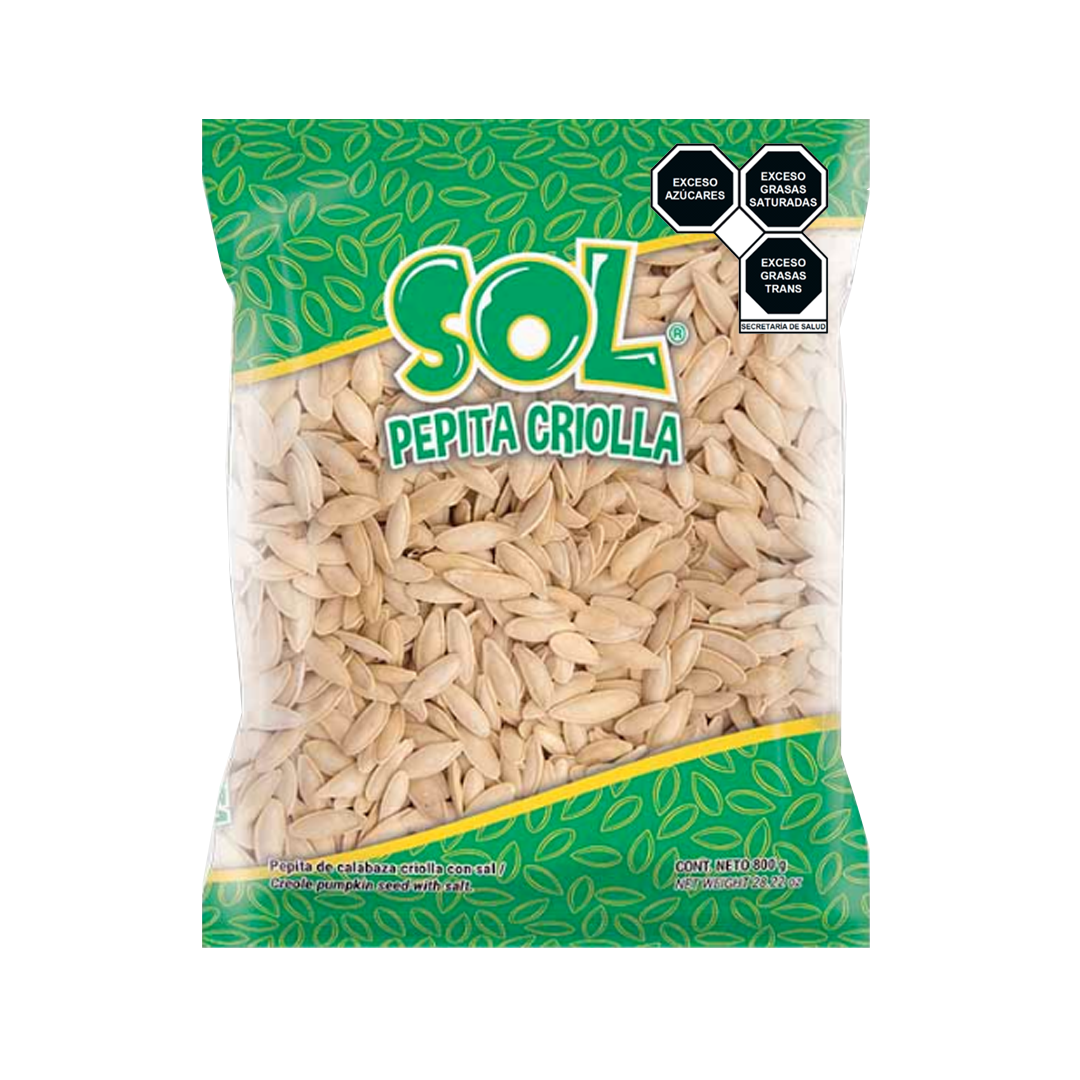 SOL PEPITA CRIOLLA 1/800grs (Caja: 24dsp)