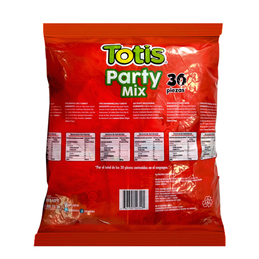 TOTIS MEGA PARTY MIX 1/30pzs (Caja: 10dsp)
