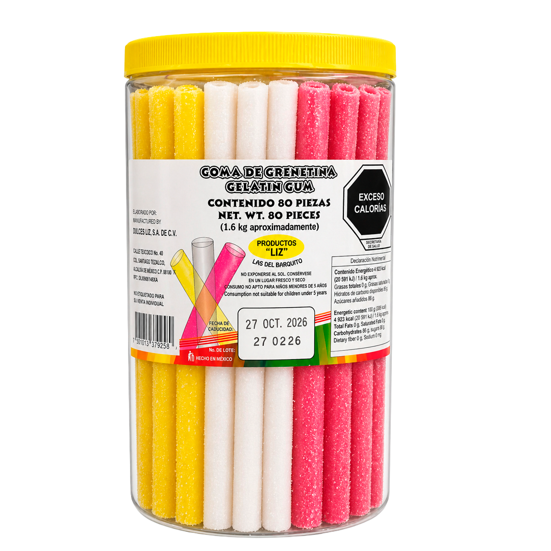 DULCES LIZ VELA LECHE EXT LAR 1/80pz (Caja:12dsp)
