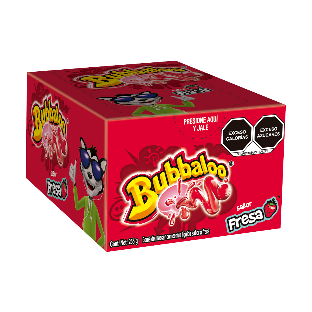 MONDELEZ  BUBBALOO FRESA 1/50pzs (Caja: 32dsp)