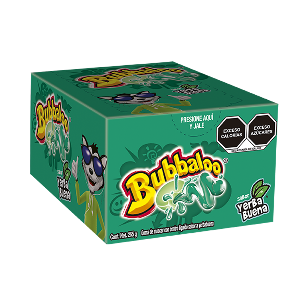 Chicle Bubbaloo Yerbabuena 50 piezas