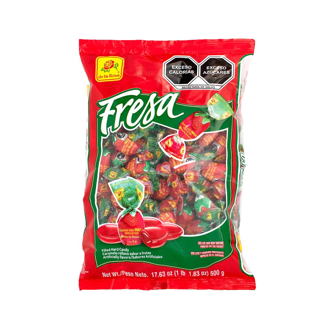 DLR CARAMELO DE FRESA 1/500gr (Caja:24dsp)