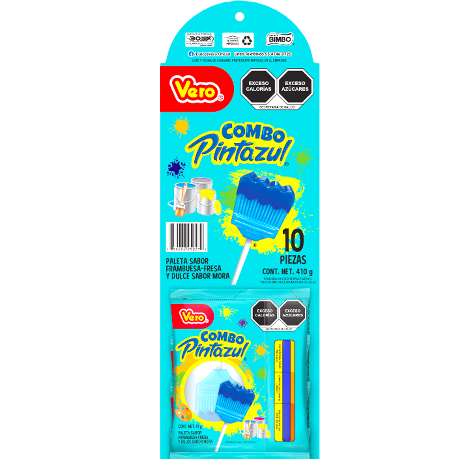 VERO PAL MARBETE PINTAZUL 1/10pz (Caja:18bl)