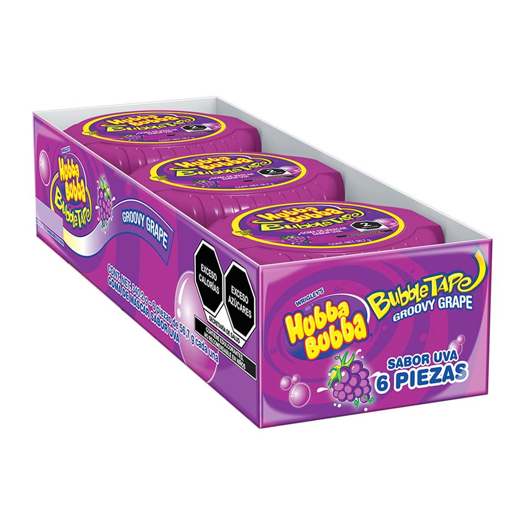 LUCAS CHICLE HUBBA UVA 1/6pzs (Caja:12dsp)