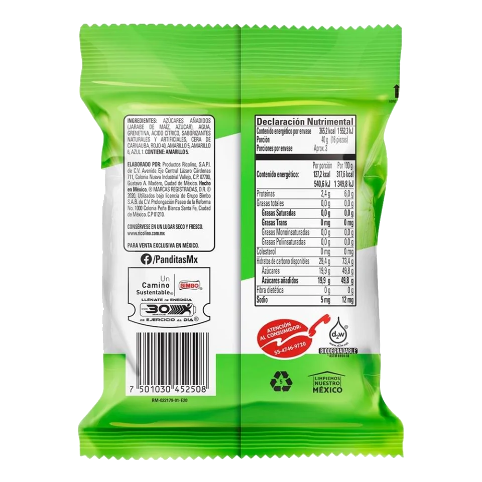 RICOLINO GOMA PANDITAS 1/1k (Caja:10dsp)