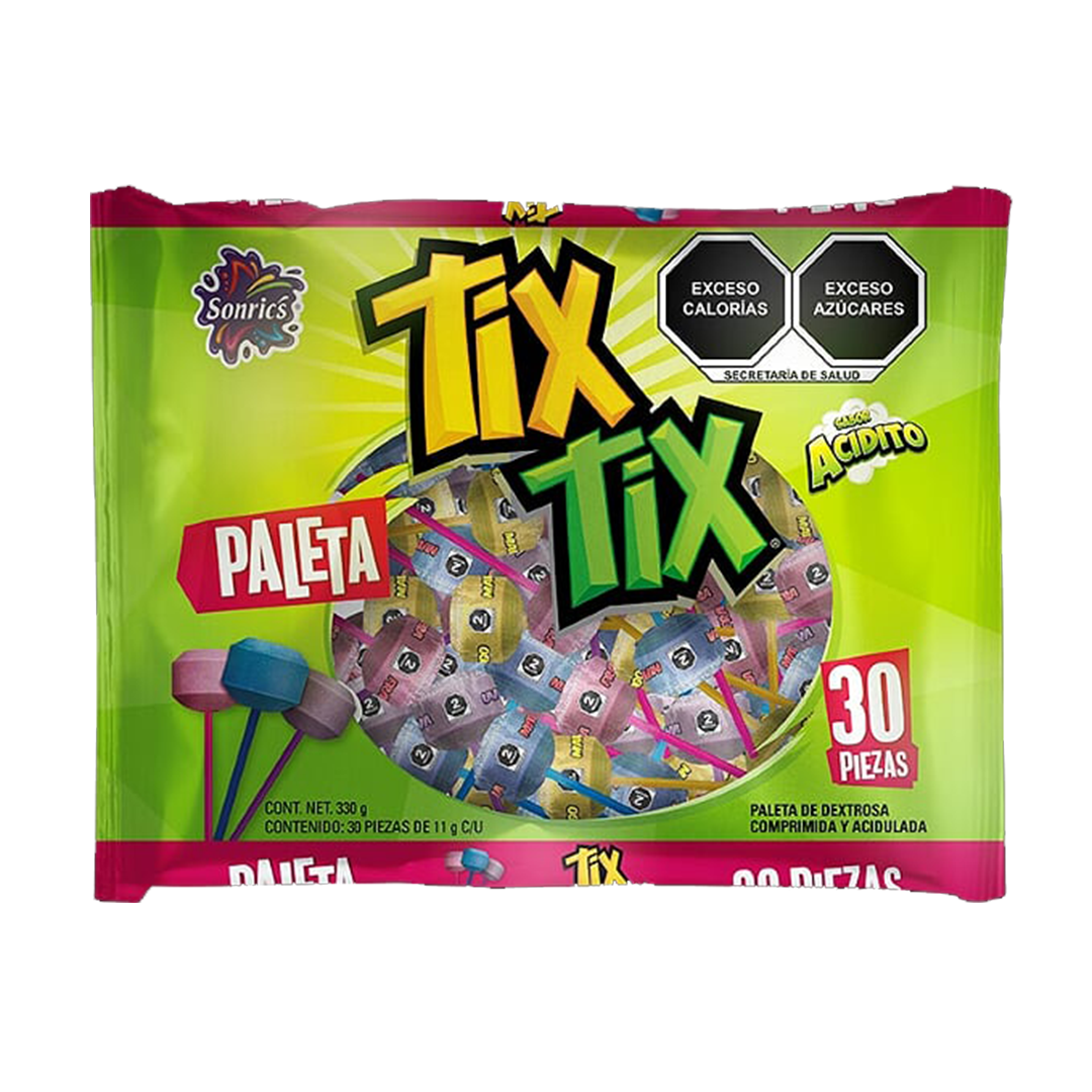 SONRIC'S PALETA TIXTIX 1/30pz (Caja:24dsp)